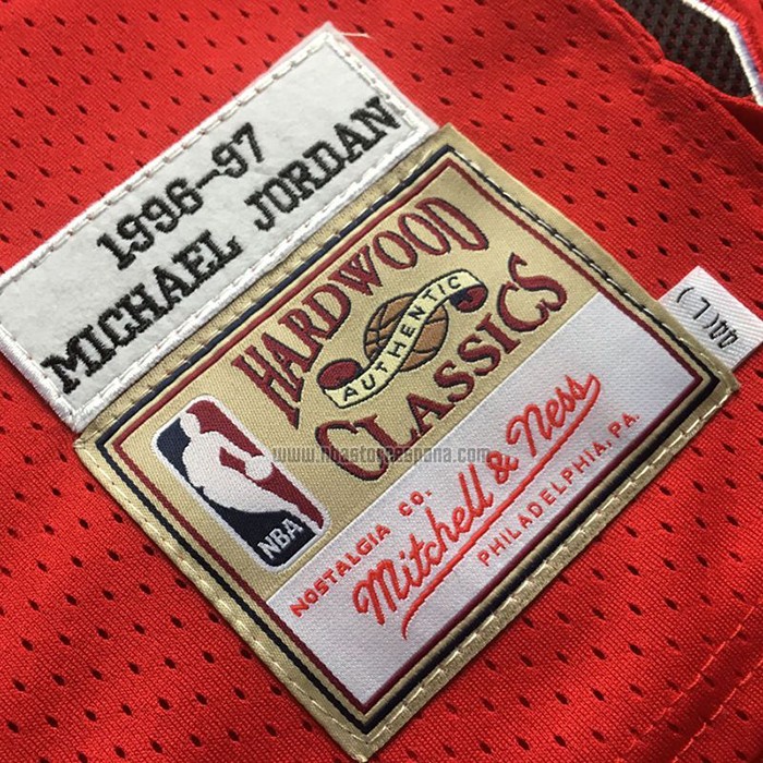 Camiseta Chicago Bulls Michael Jordan NO 23 Mitchell & Ness 1996-97 Rojo